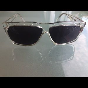 Cool Vintage Clear Acrylic Sunglasses by Crystal